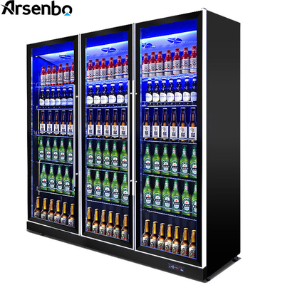 50Hz Glass Commercial Display Refrigerator Multipurpose 480W