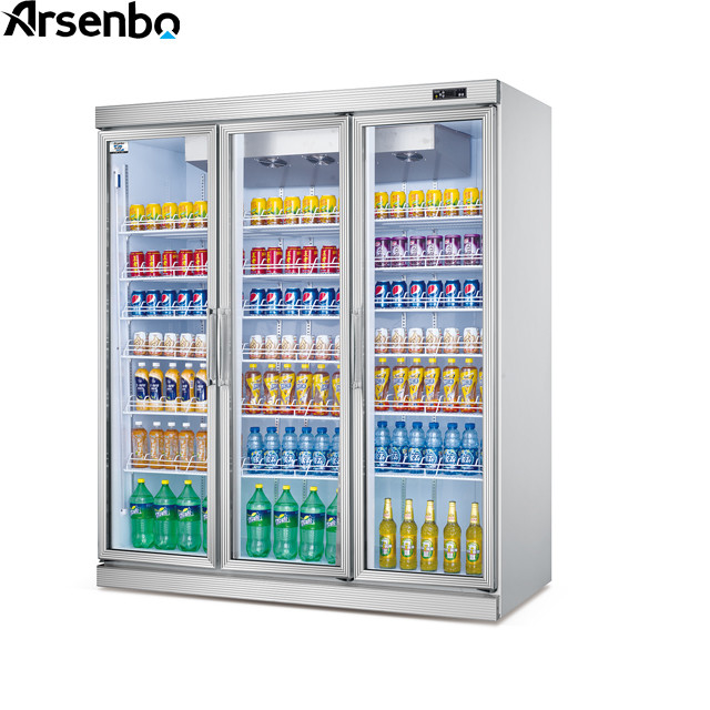 2700L 50HZ Commercial Beverage Refrigerator Silver Color For Drinks
